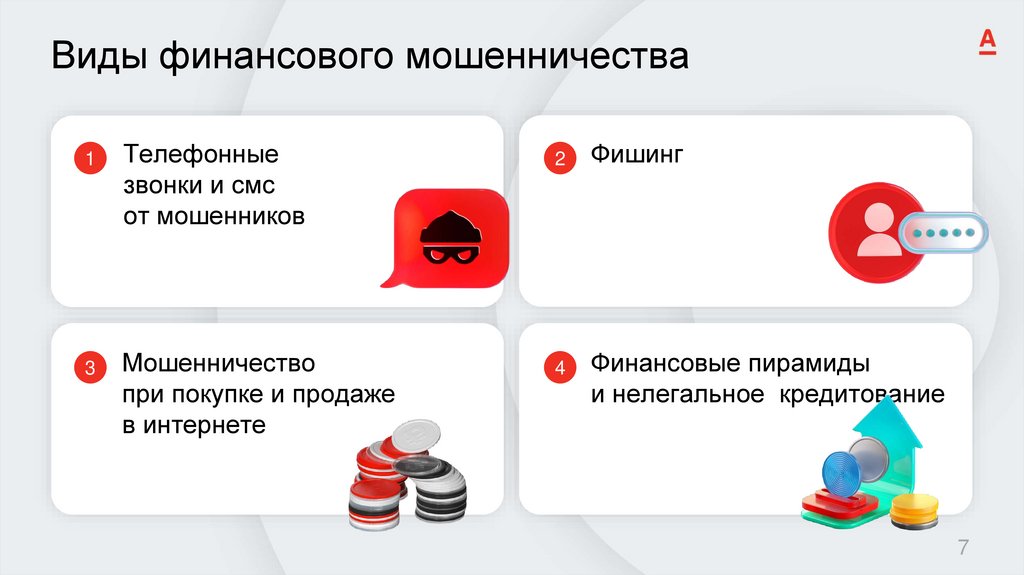Виды финансового мошенничества