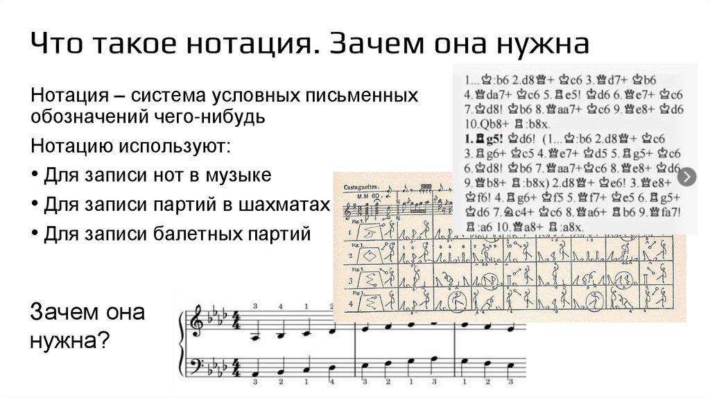 Что такое нотация. Зачем она нужна