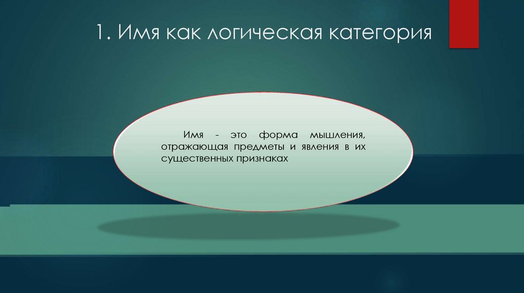 1. Имя как логическая категория