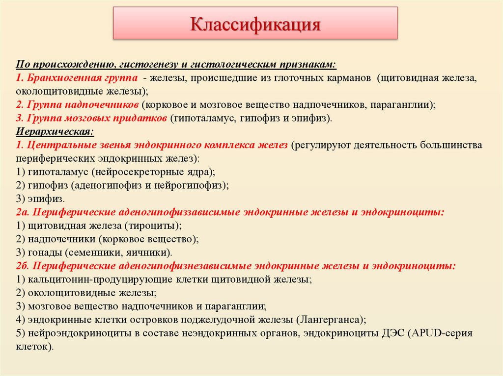 Классификация