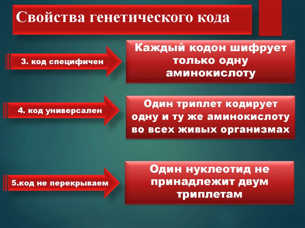 Свойства генетического кода
