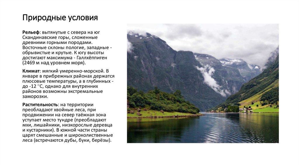 Природные условия