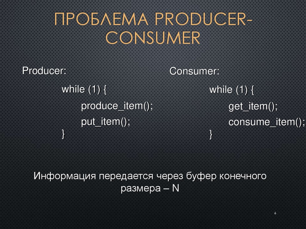 Проблема Producer-Consumer