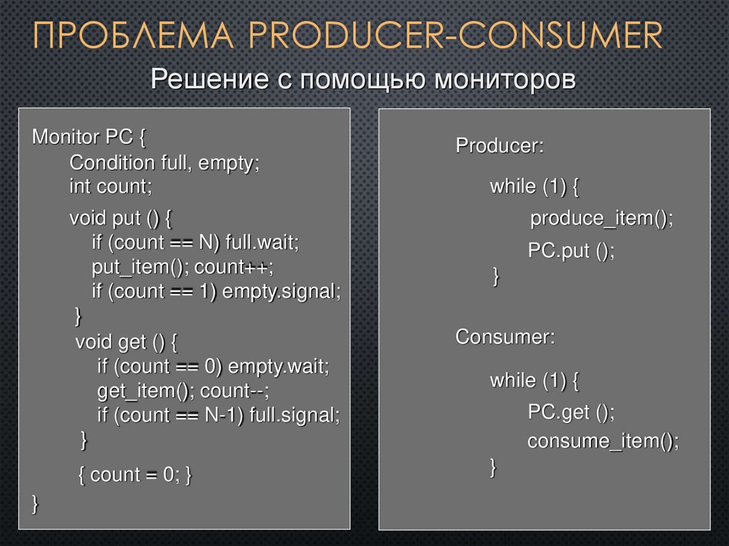 Проблема Producer-Consumer