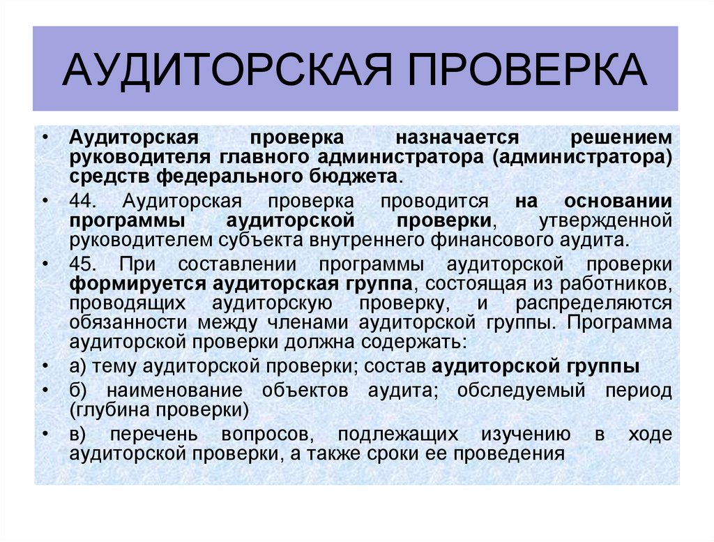 Аудиторская проверка