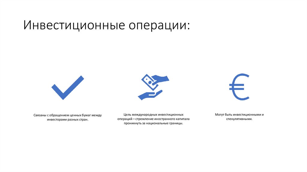 Инвестиционные операции: