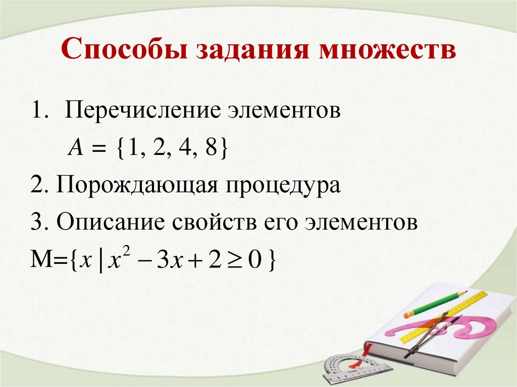 Способы задания множеств