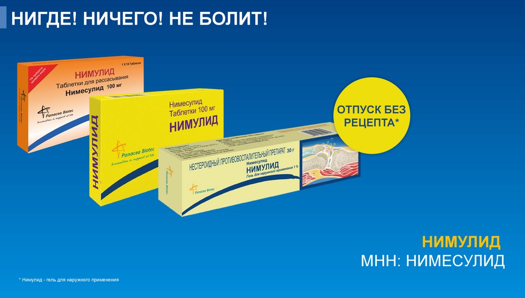 НИМУЛИД МНН: НИМЕСУЛИД
