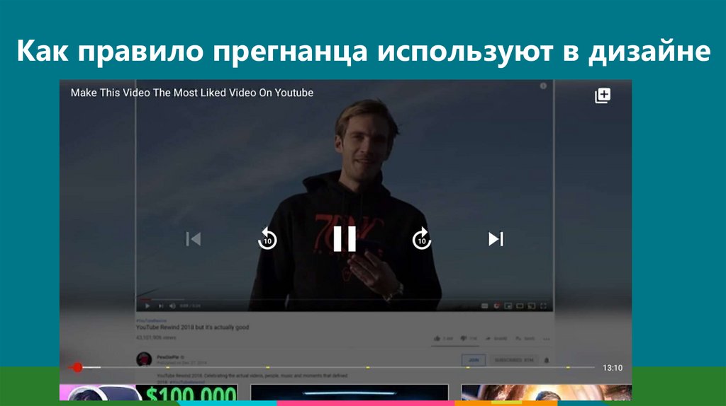 Как правило прегнанца используют в дизайне