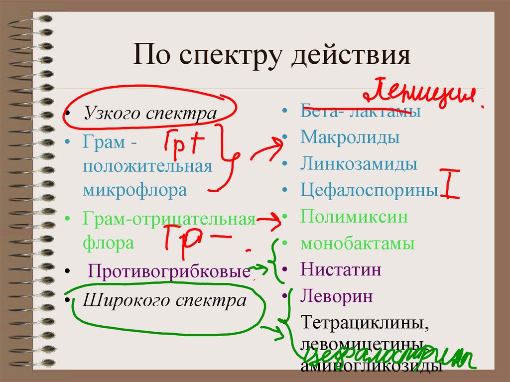 По спектру действия