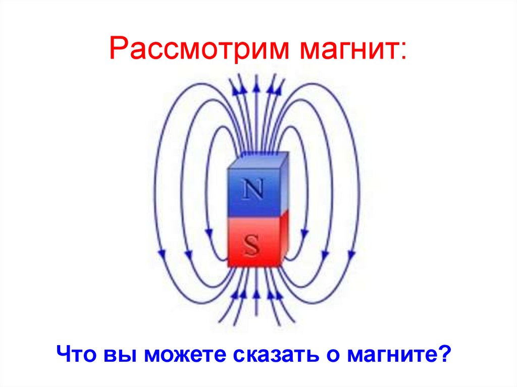 Рассмотрим магнит: