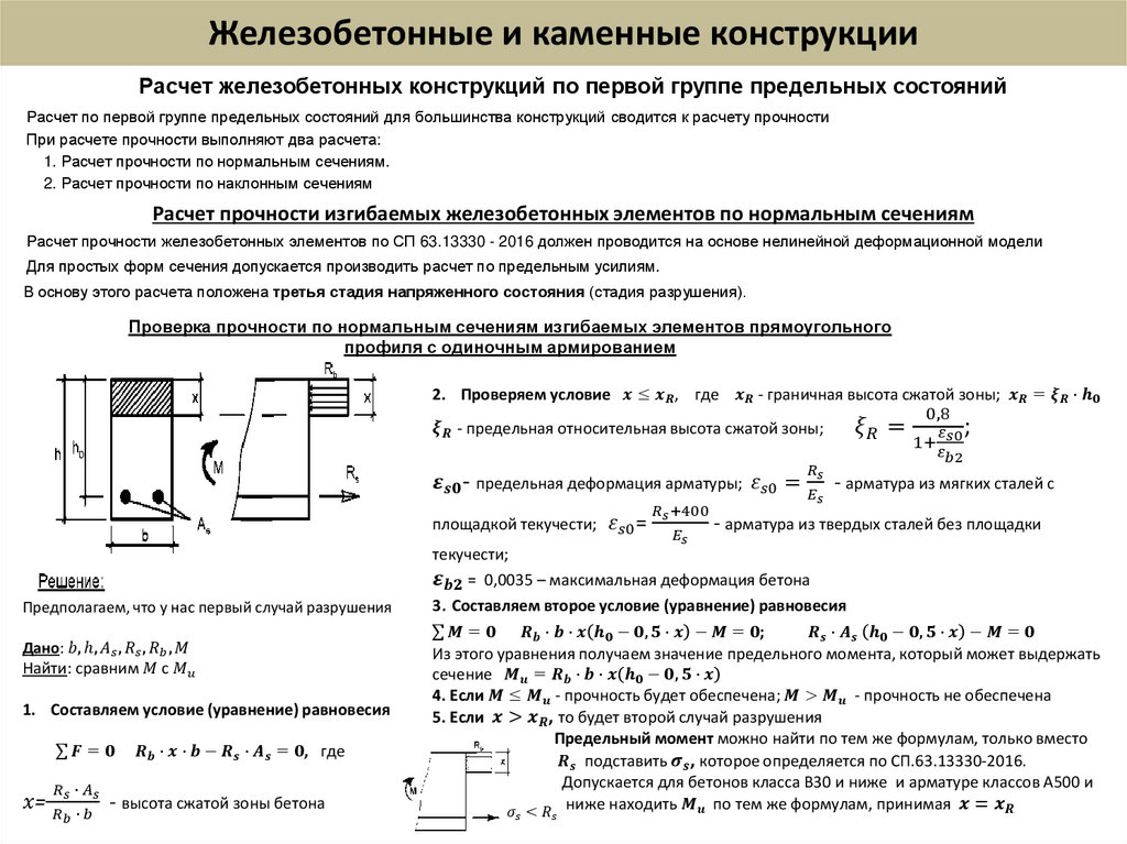 Железобетонные и каменные конструкции