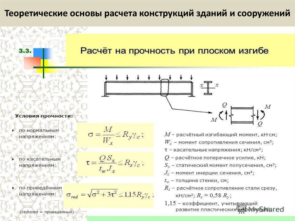 Теоретические основы расчета конструкций зданий и сооружений