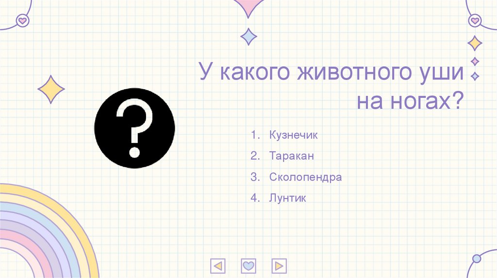У какого животного уши на ногах?