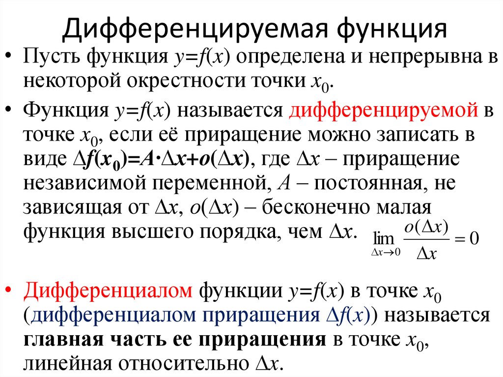 Дифференцируемая функция