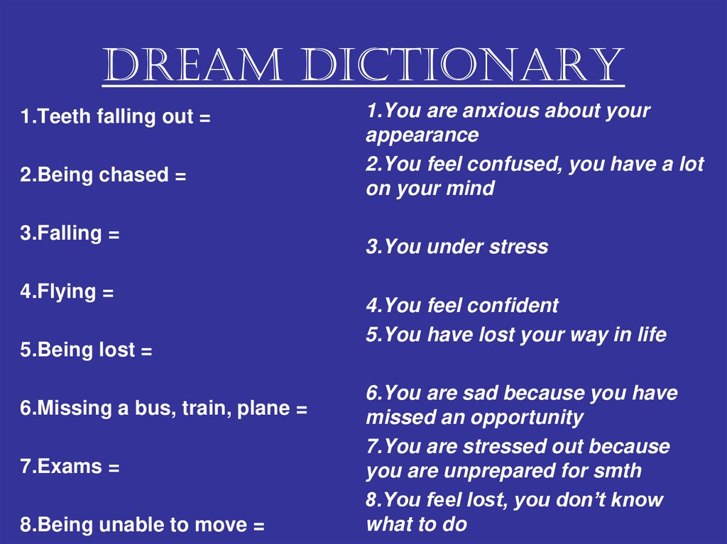 Dream dictionary