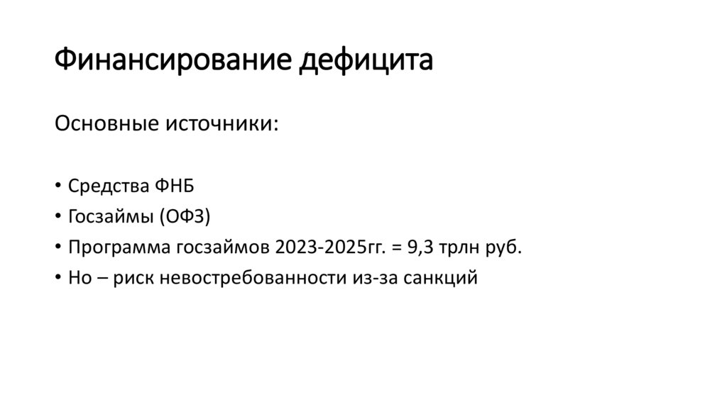 Финансирование дефицита