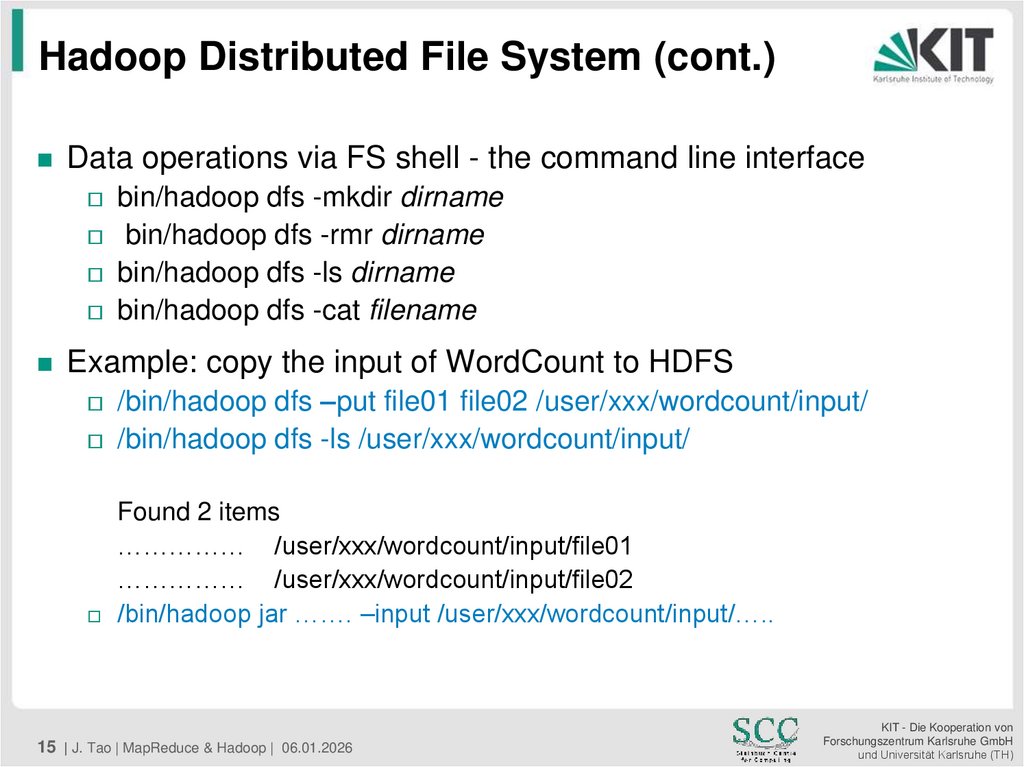 Hadoop Distributed File System (cont.)