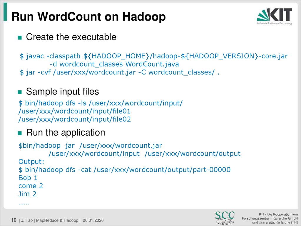 Run WordCount on Hadoop