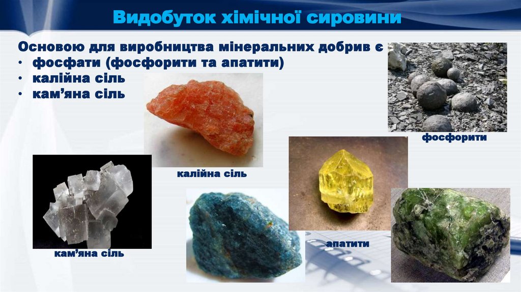 Видобуток хімічної сировини