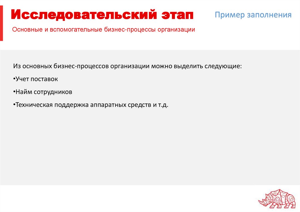 Исследовательский этап