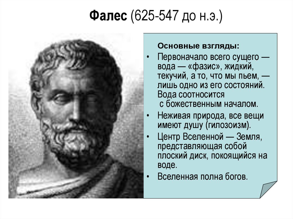 Фалес (625-547 до н.э.)