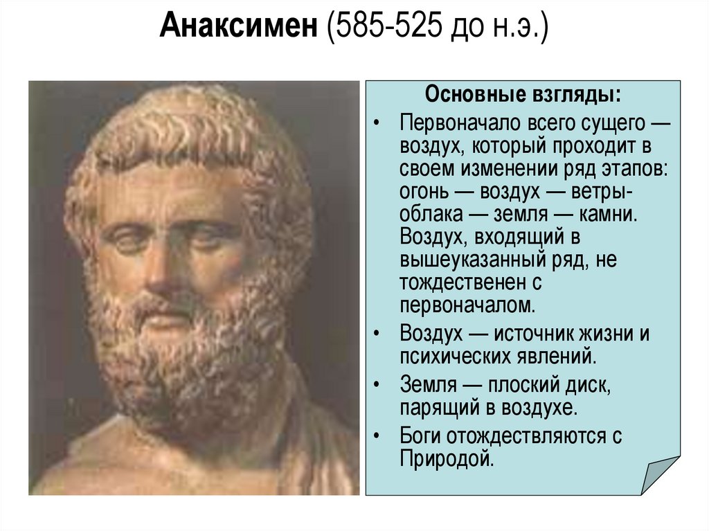 Анаксимен (585-525 до н.э.)