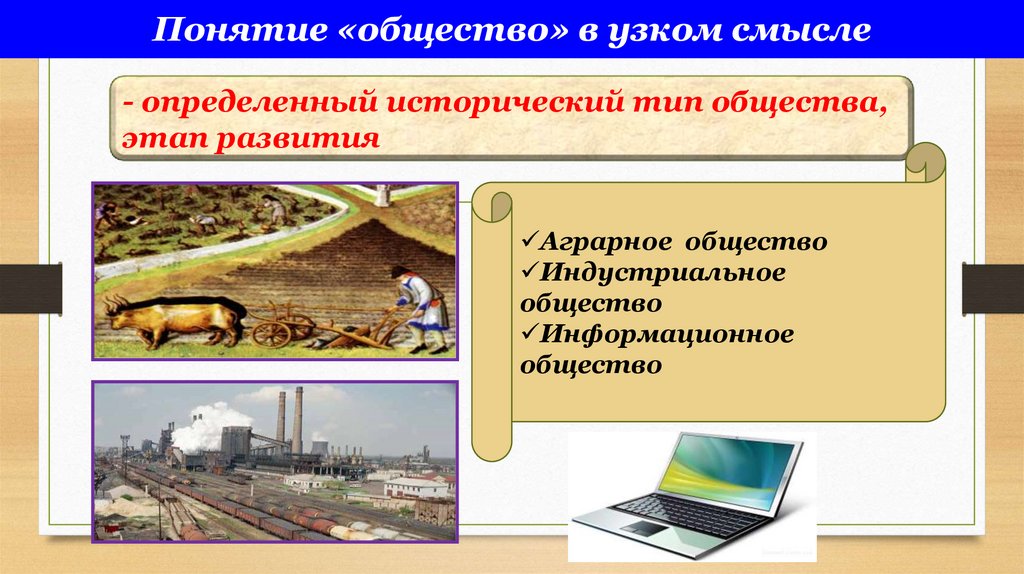 Понятие «общество» в узком смысле