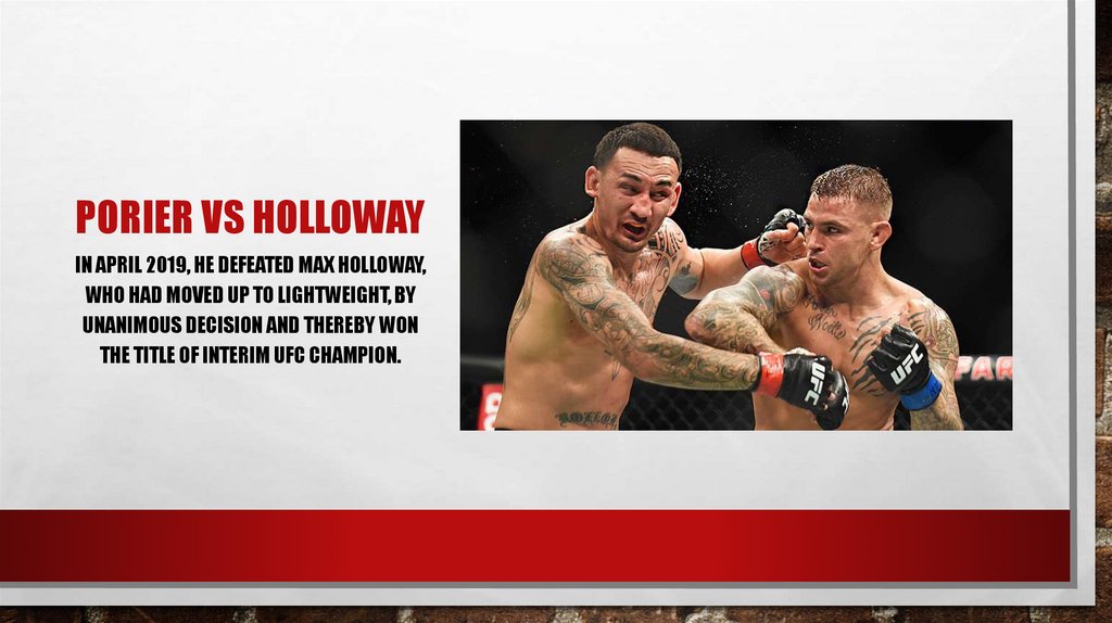 Porier VS Holloway