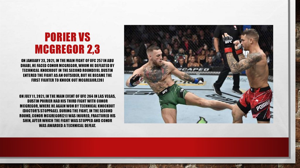 Porier VS McGregor 2,3