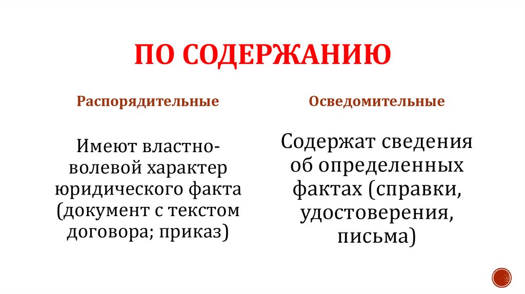 по содержанию