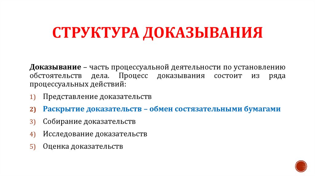 Структура доказывания