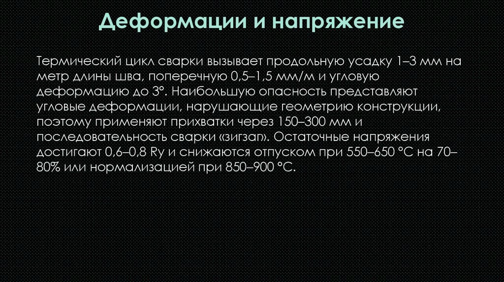 Деформации и напряжение