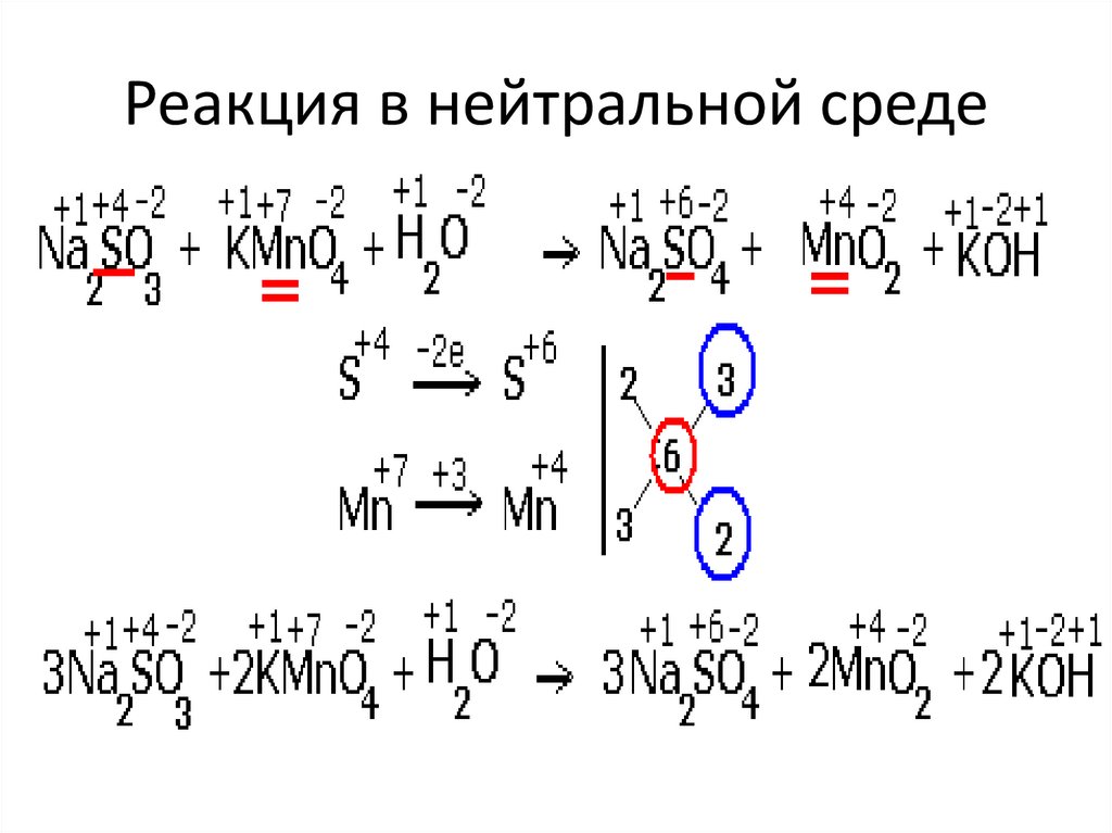 Реакция в нейтральной среде