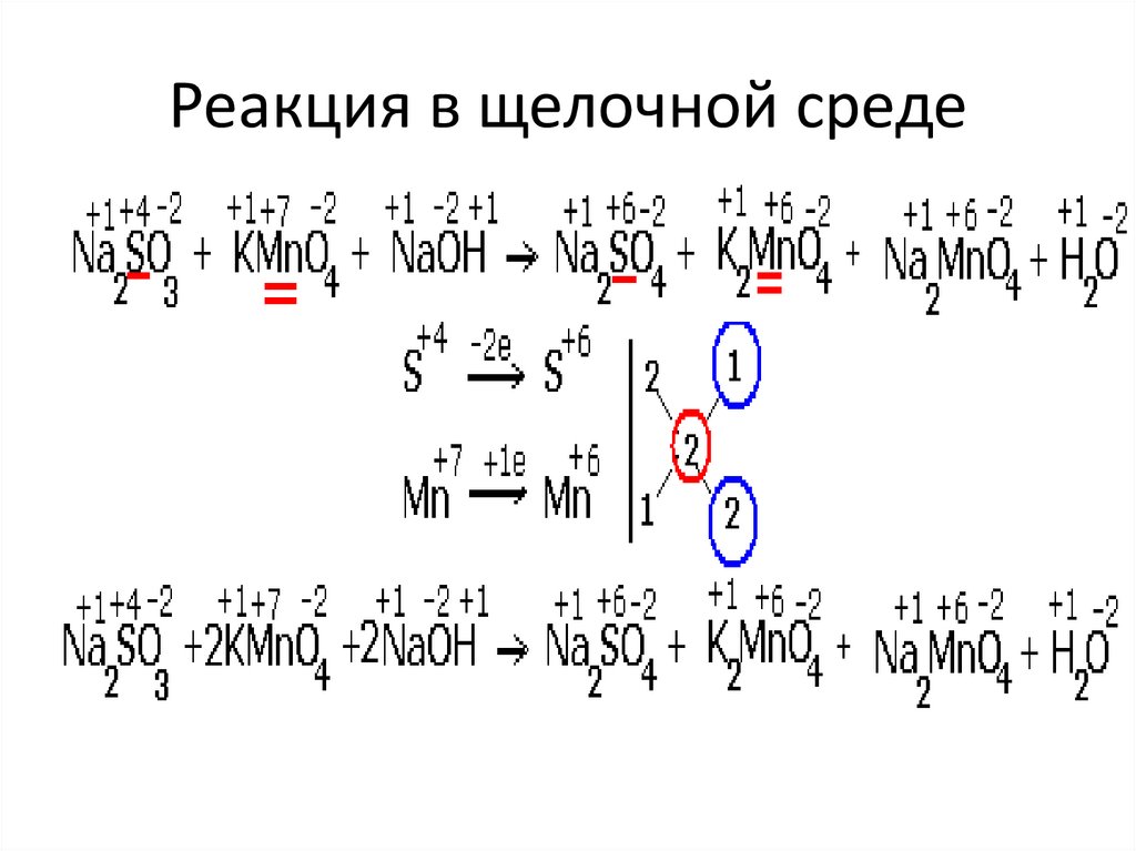 Реакция в щелочной среде