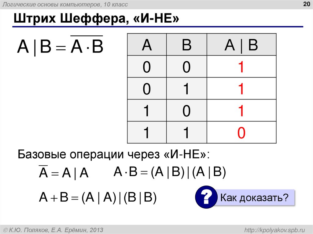 Штрих Шеффера, «И-НЕ»