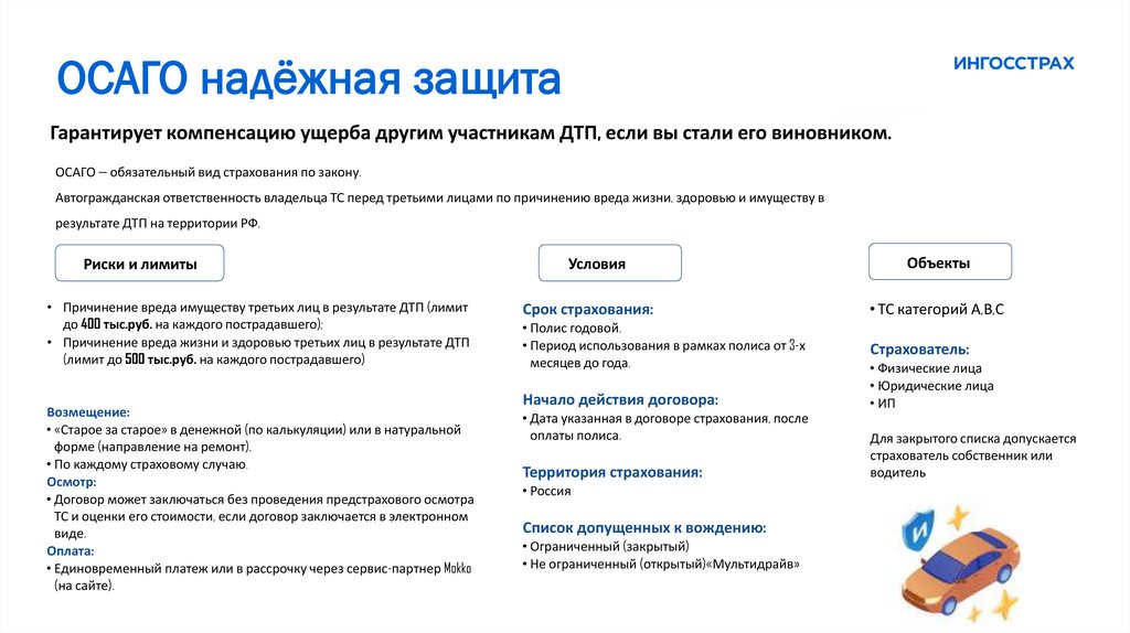 ОСАГО надёжная защита