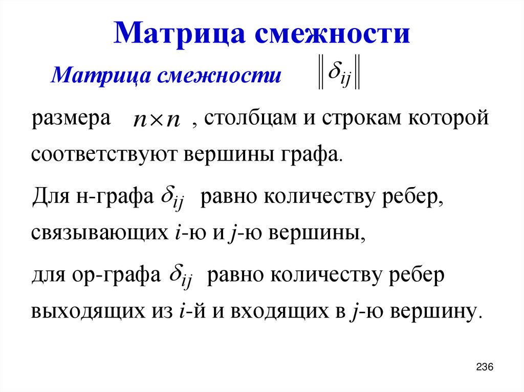 Матрица смежности