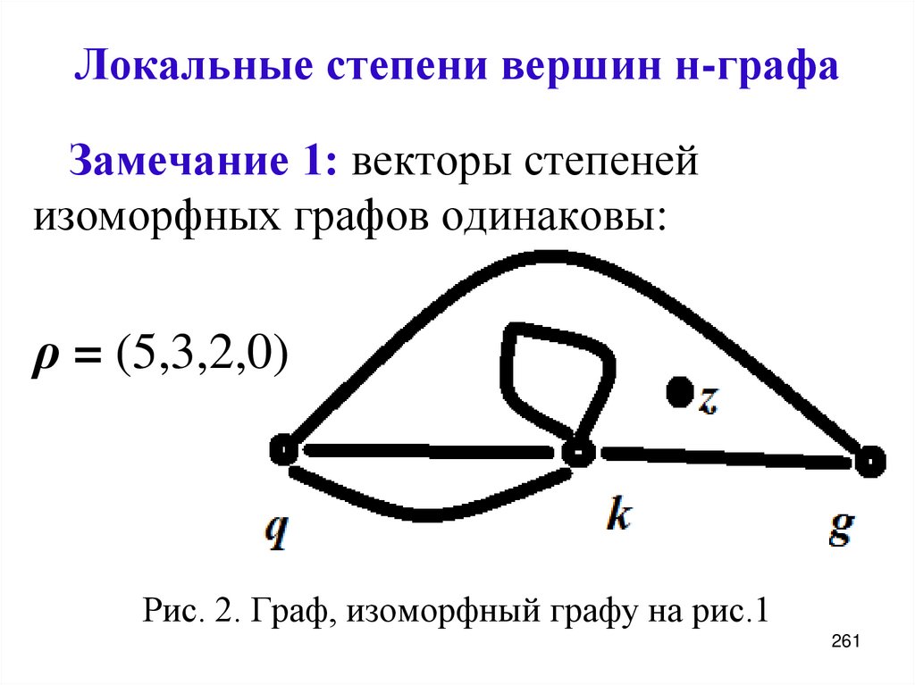 Локальные степени вершин н-графа