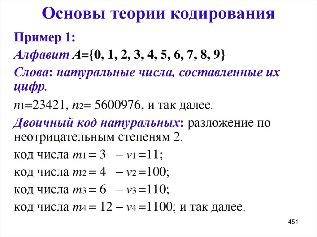 Основы теории кодирования