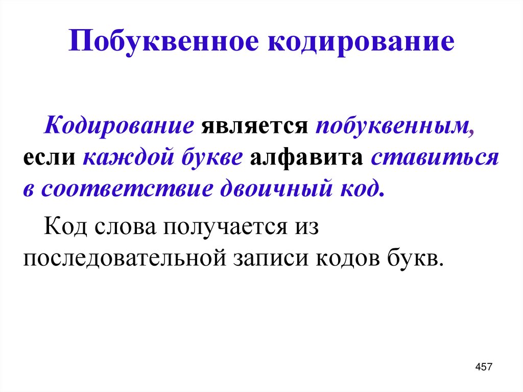 Побуквенное кодирование