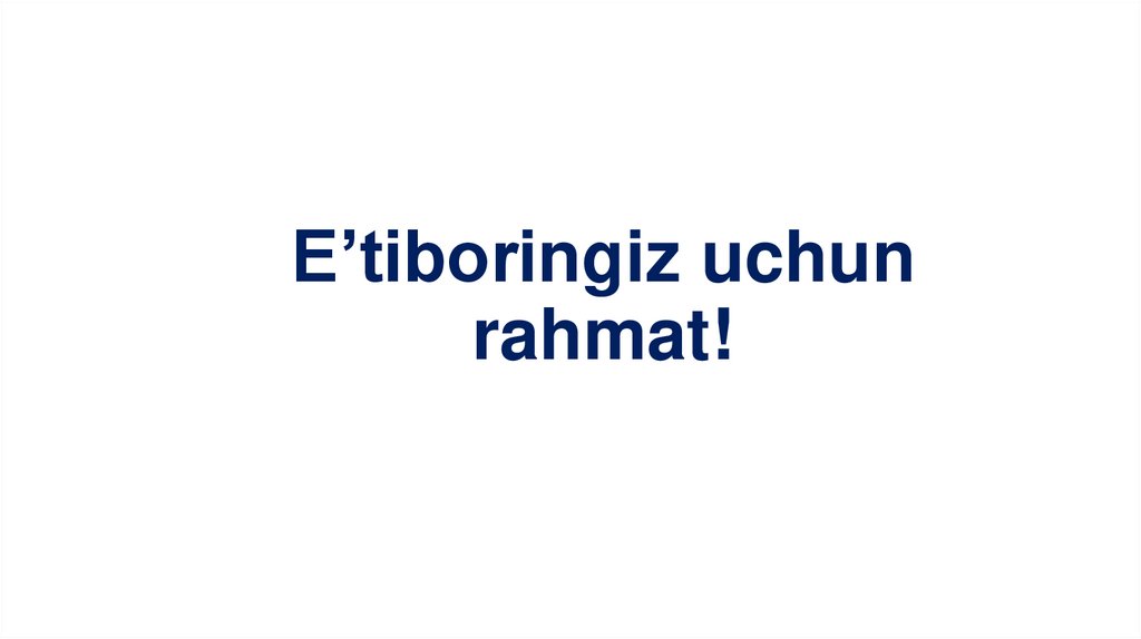 E’tiboringiz uchun rahmat!