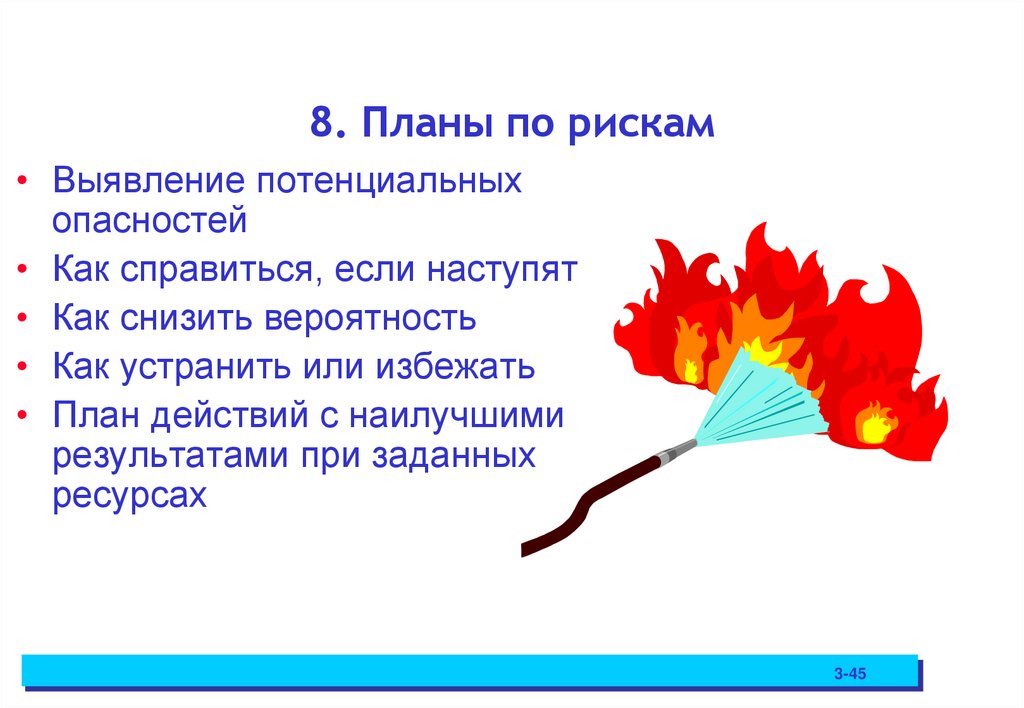 8. Планы по рискам