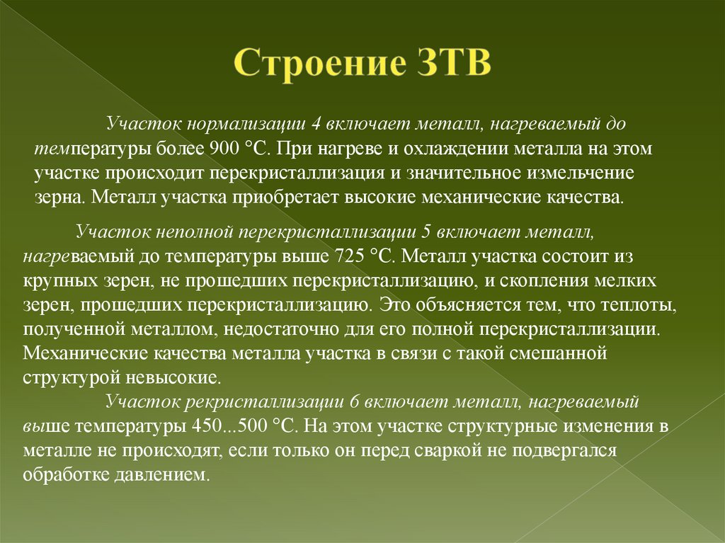 Строение ЗТВ