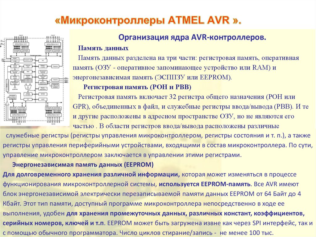 «Микроконтроллеры ATMEL AVR ».