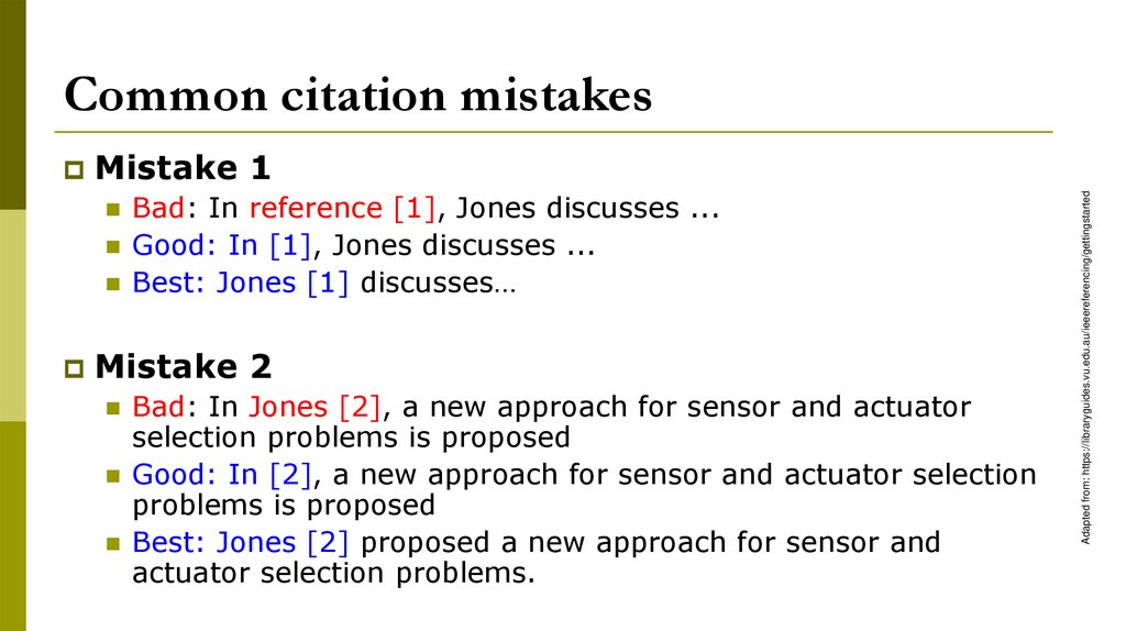 Common citation mistakes