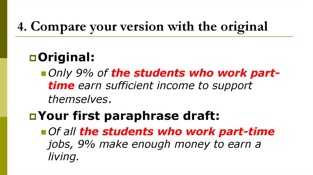 4. Compare your version with the original