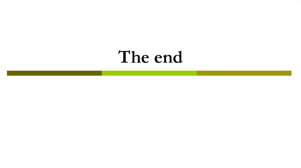 The end