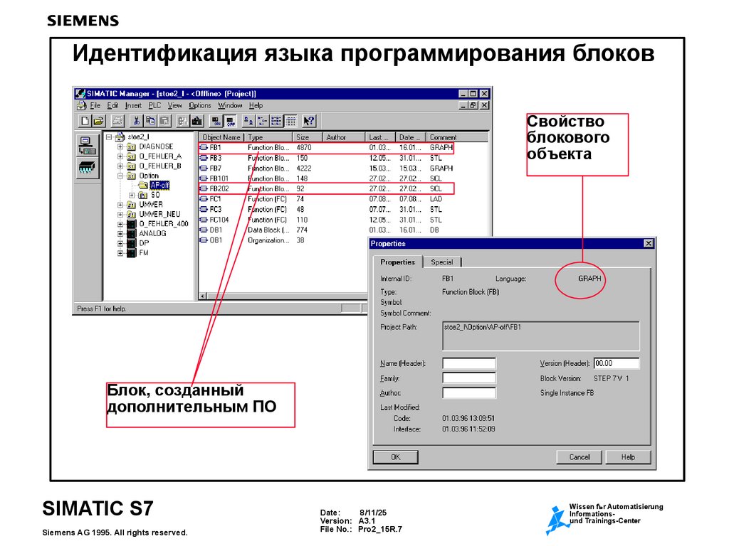 Идентификация языка программирования блоков