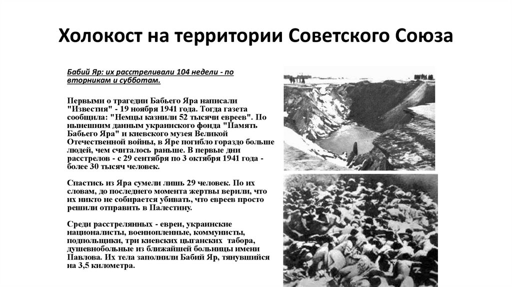 Холокост на территории Советского Союза